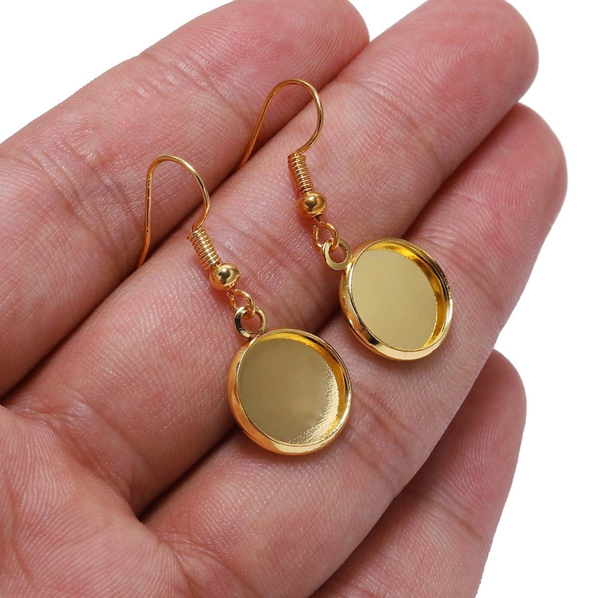 DIY Jewelry Accessories Ear Hook Round Empty Holder Jewelry/Accessories