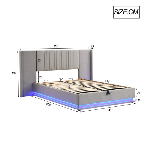 Fiberboard Double Bed Furniture