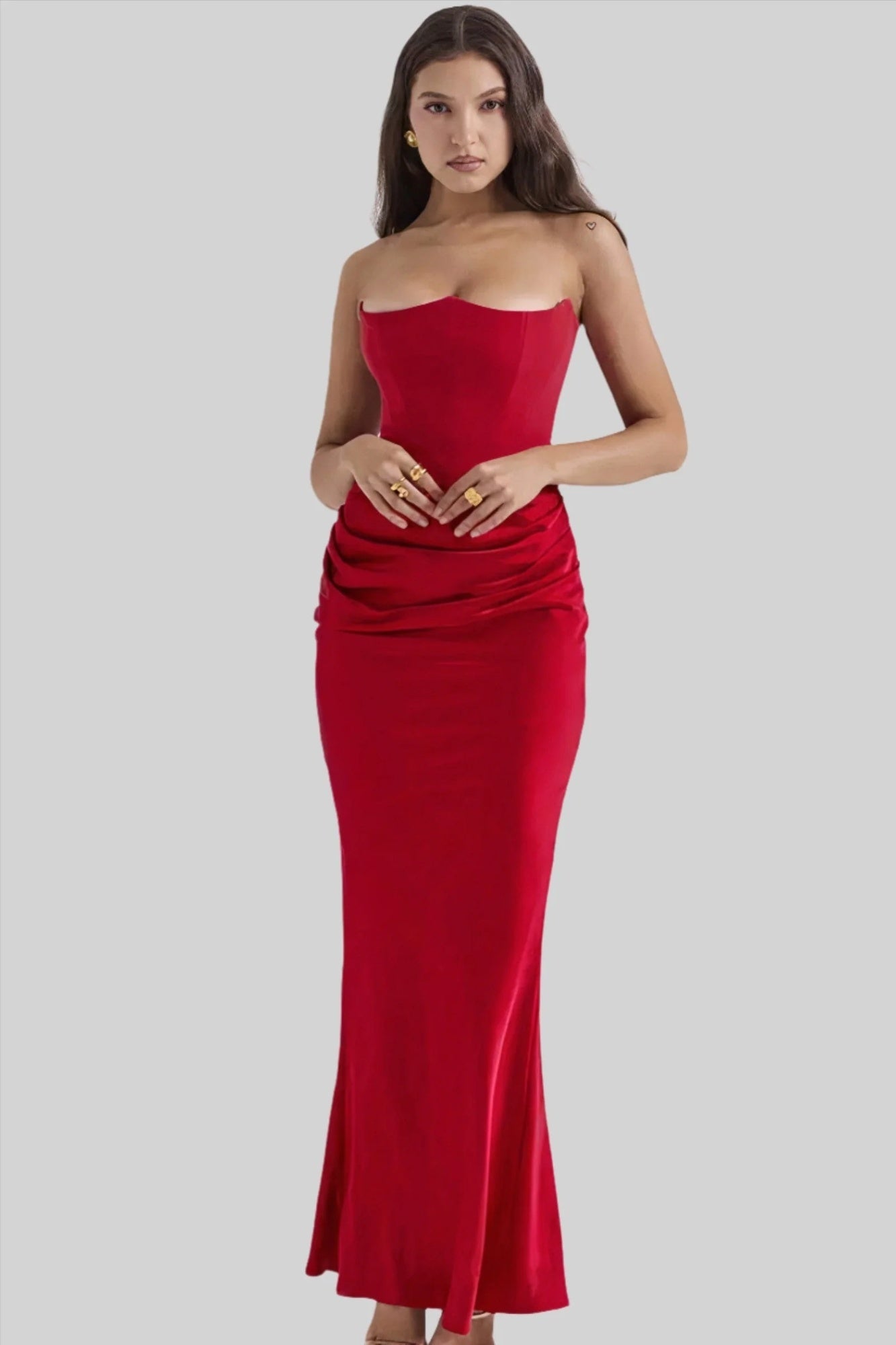 Off-shoulder Slimming Fishbone Skinny Silk Casual Women's Garments Apparel / Clothing