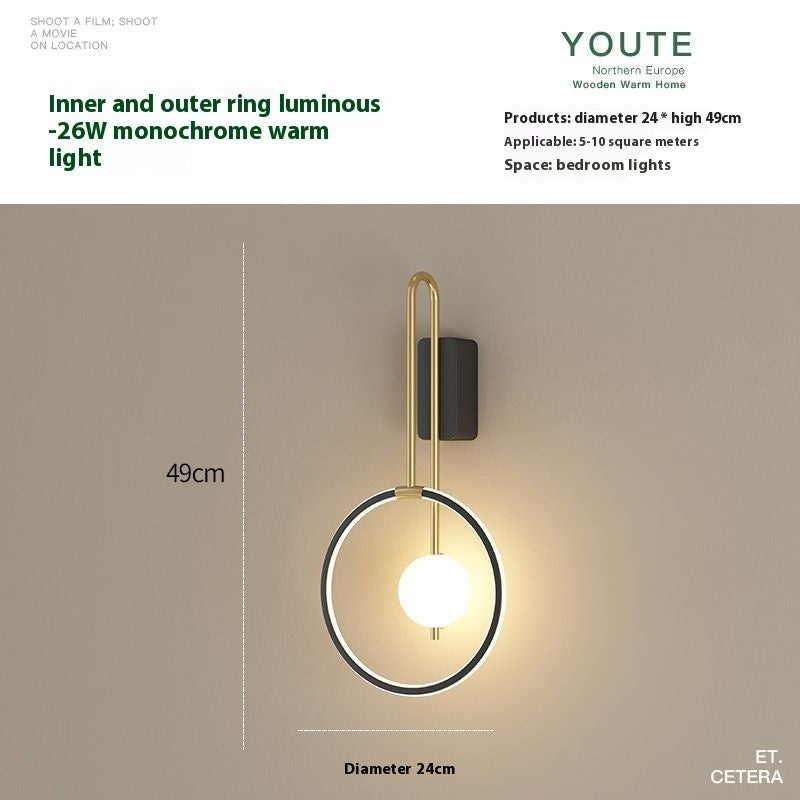 Bedroom Bedside Lamp Living Room Background Wall Lamp Lighting Home Essentials