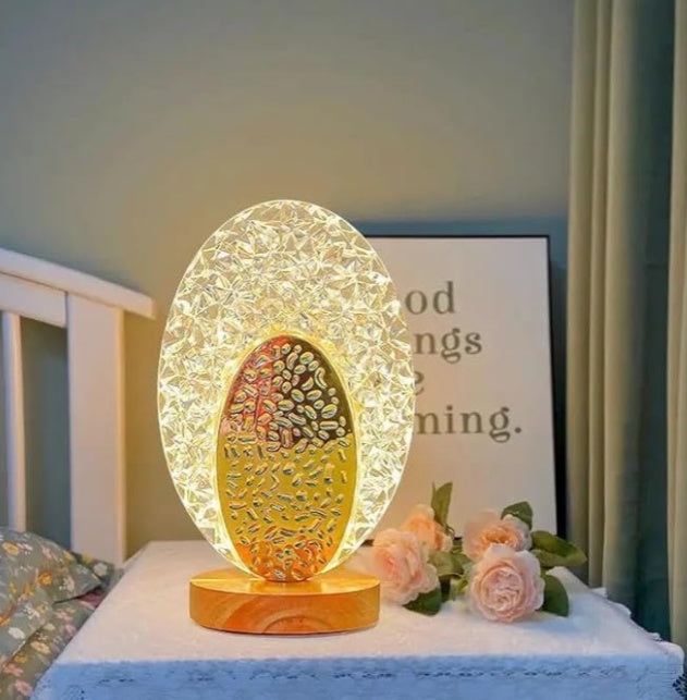 Oval Crystal LED Table Lamp Lighting Home Essentials