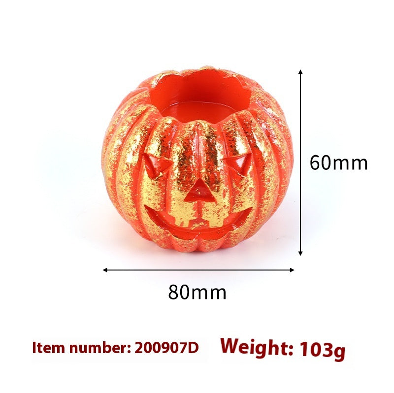 Halloween Pumpkin Candle Holder Creative Decorative Candlestick Home Ornaments