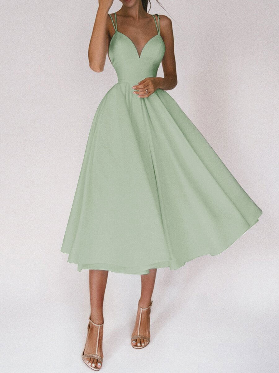 Sexy V-neck Suspender Dress Summer Fashion A-Line Long Dresses For Women's Garments Apparel / Clothing