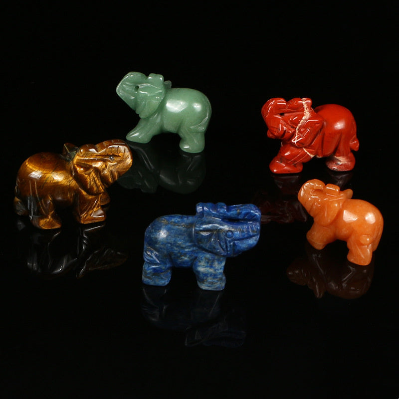 Natural Jade Elephant Ornaments Home Crafts