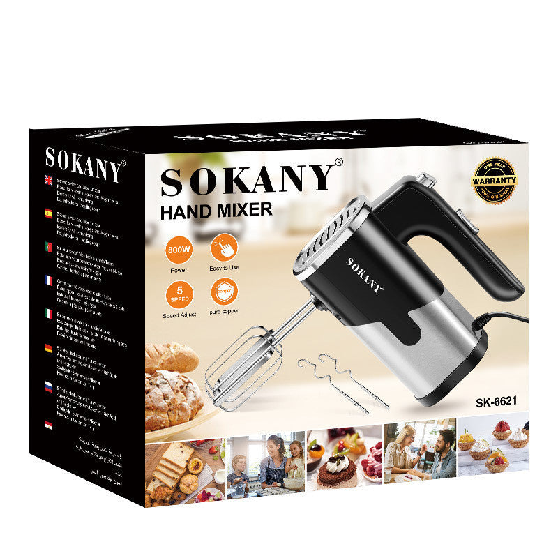 Handheld Electric Whisk, 5-Speed Egg Beater Mixer 800W for Baking, Milkshake & Cream, ABS + Stainless Steel – Appliances Home Essentials