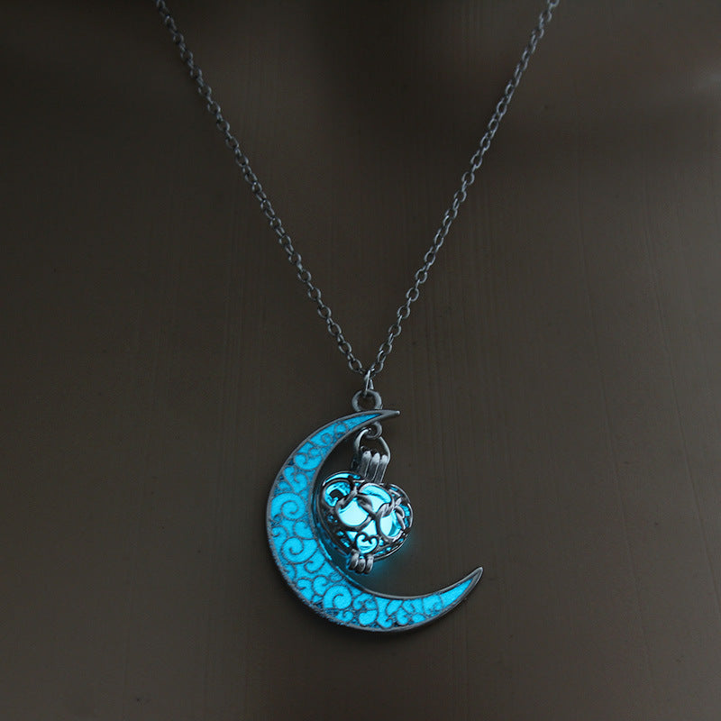 Glowing Pendant Necklaces Silver Plated Chain Necklaces Jewelry & Accessories