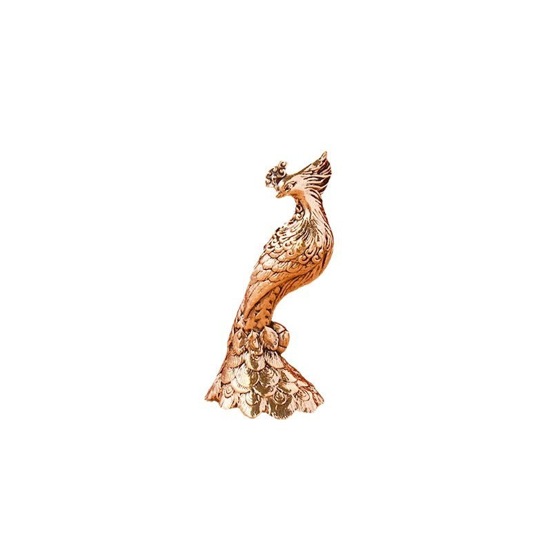 Home Creative Brass Phoenix Peacock Ornaments