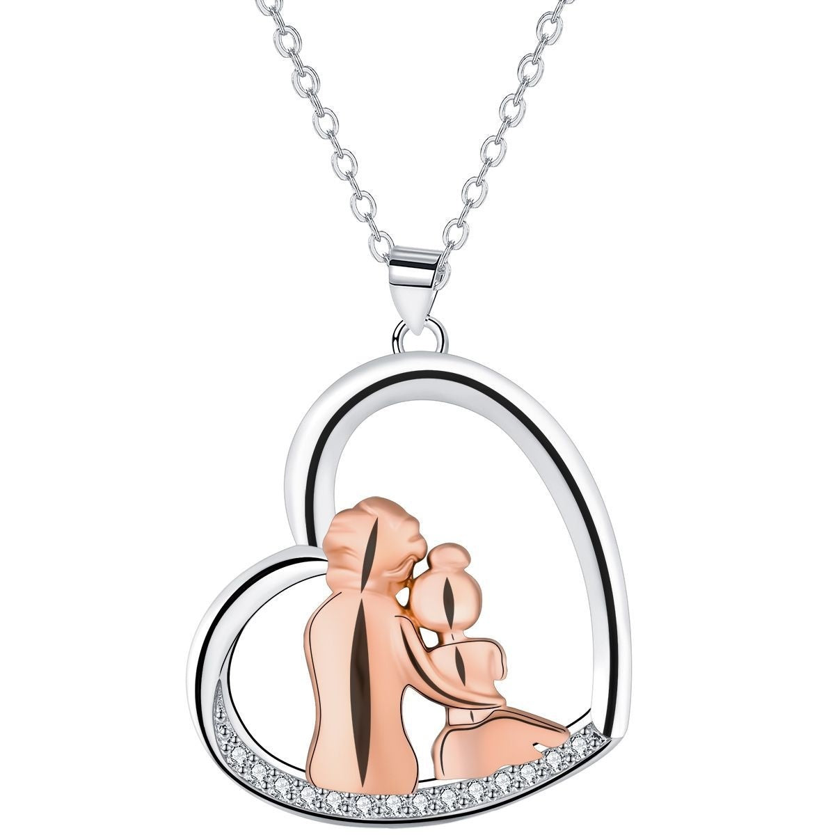 Jewelry Simple Splendid Necklace Women's Rose Gold Heart-shaped Accessories Pendant Jewelry/Accessories