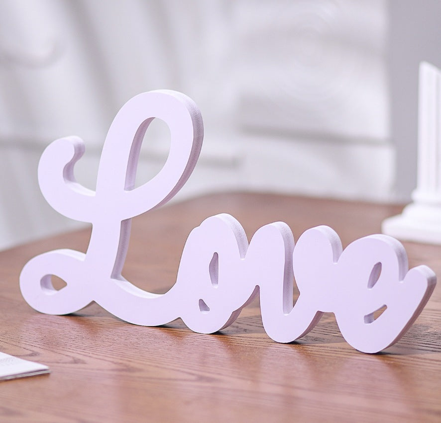 HOME LOVE Letter White HOME Art Decoration Home Ornaments
