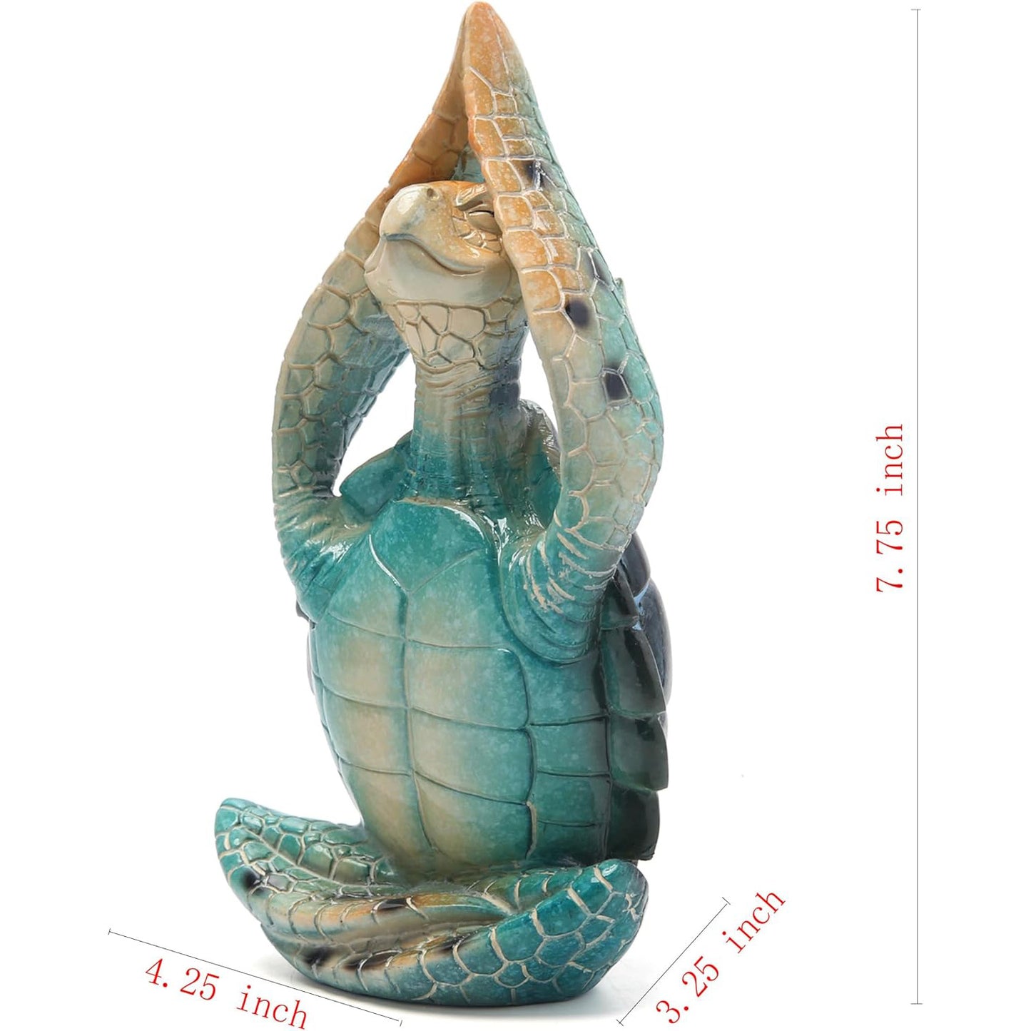 Sea Turtle Meditation Yoga Decor Garden Figurine Sea Turtle Meditating Coastal Beach Decorations Zen Yoga Resin Statue For Home Office Decorations Put The Palm Separate Home Ornaments