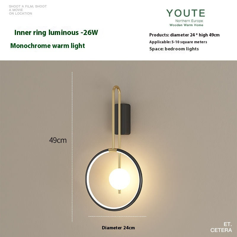 Bedroom Bedside Lamp Living Room Background Wall Lamp Lighting Home Essentials