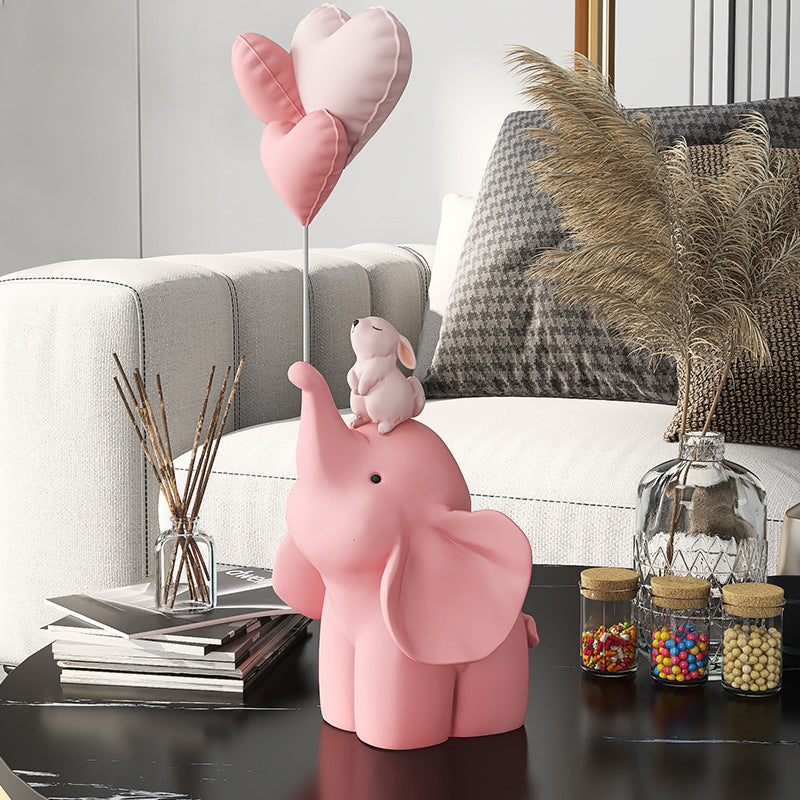 Living Room TV Cabinet Wine Cabinet Desktop Elephant Decoration