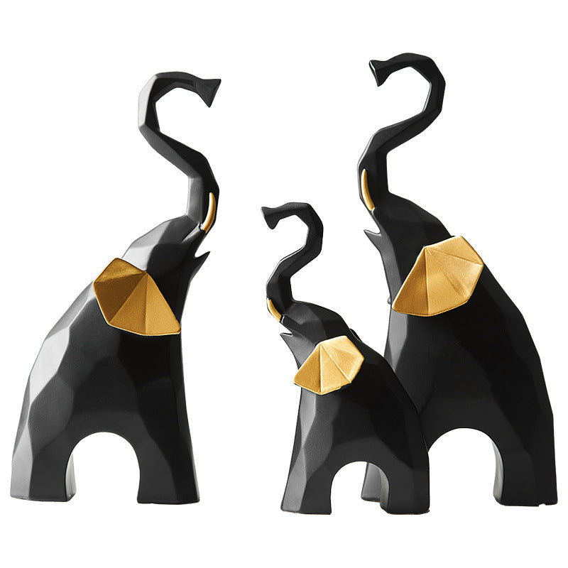 Living Room Wine Cabinet TV Cabinet Elephant Crafts