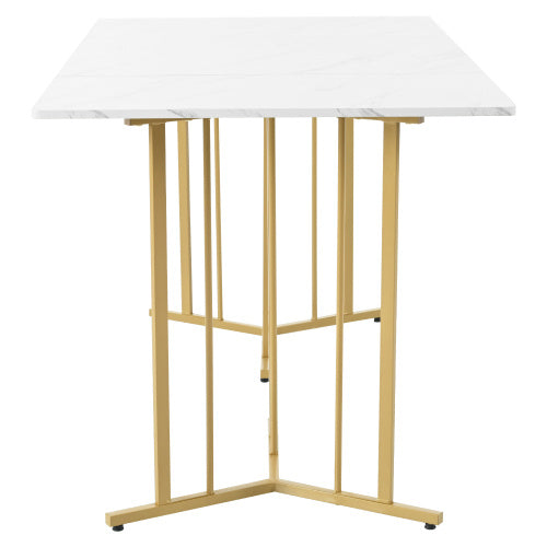 Metal Framed Rectangular Dining Table Furniture