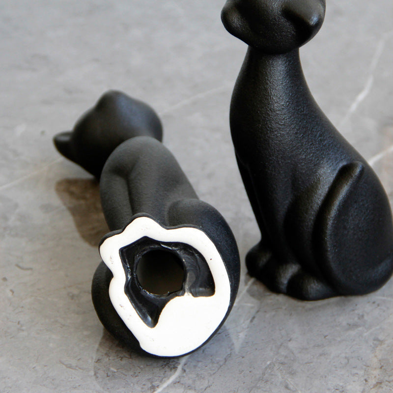 Ceramic Cat Ornaments A Pair Of Home Decoration Ornaments