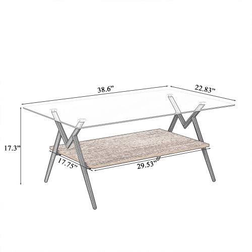 Table basse rectangulaire