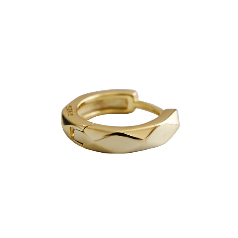 Female INS Style Simple Mini Sterling Silver Earrings Buckle Jewelry/Accessories