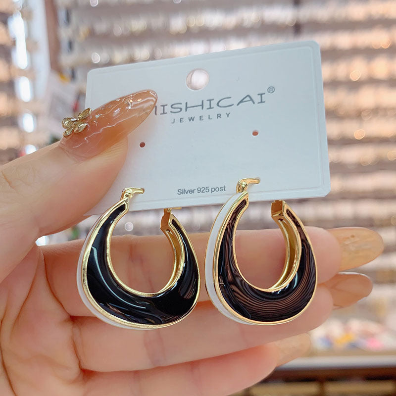European And American Atmospheric Geometric Dripping Female Ear Clip Jewelry/Accessories