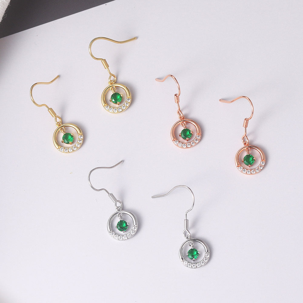 Fashion Simple Beccarite Round Earrings Jewelry/Accessories