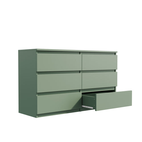Green Large 6-drawer Cabinet Dressing Table Furniture
