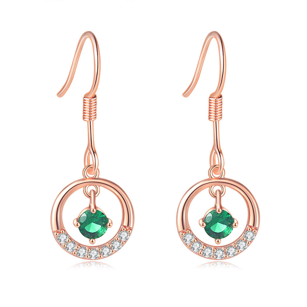 Fashion Simple Beccarite Round Earrings Jewelry/Accessories