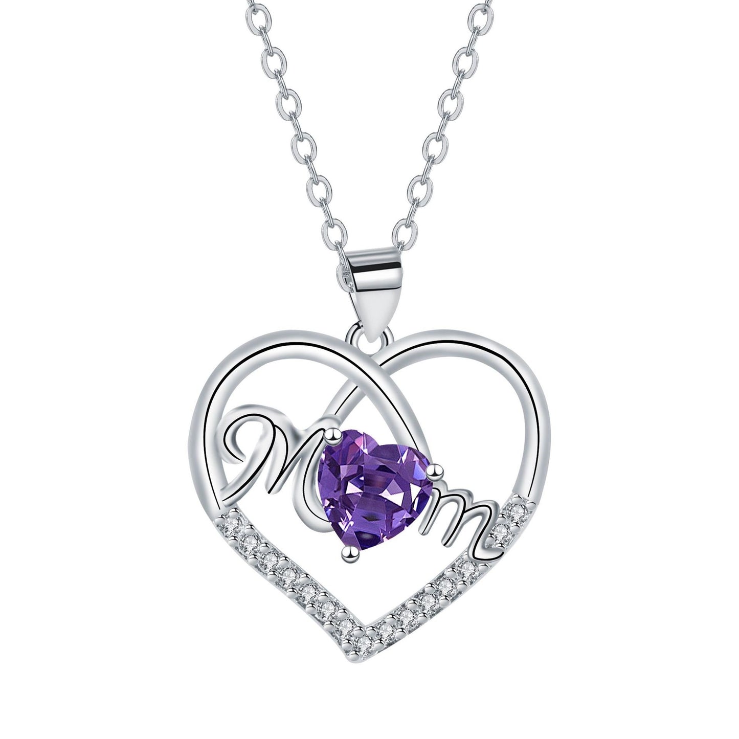 Heart-shaped Mom Necklace Fashion Simple Mother's Day Gift Jewelry/Accessories