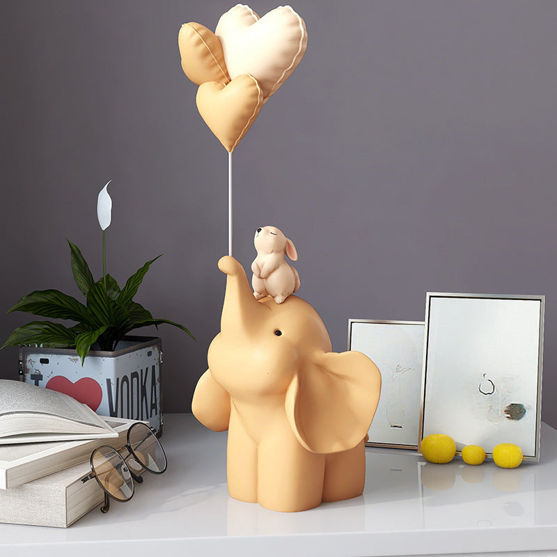 Living Room TV Cabinet Wine Cabinet Desktop Elephant Decoration