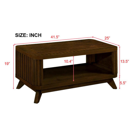 Table basse rectangulaire en bois