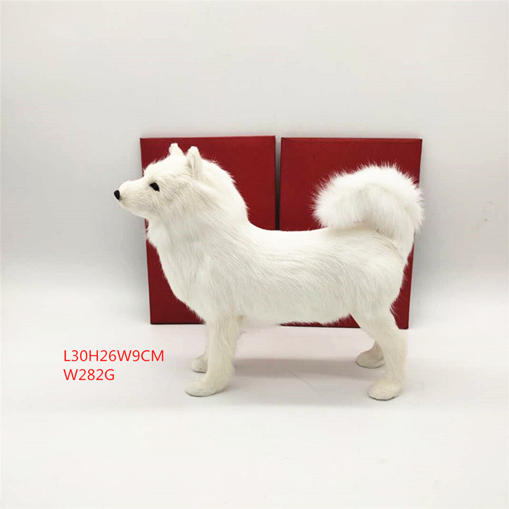 White Home Samoyed Dog Crafts Home Ornaments