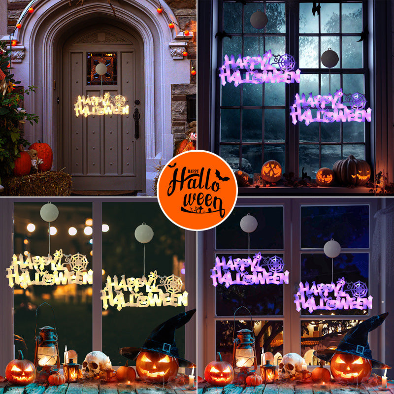 Halloween Decorative Light Door Plate Decorative LED Pendant Home Ornaments