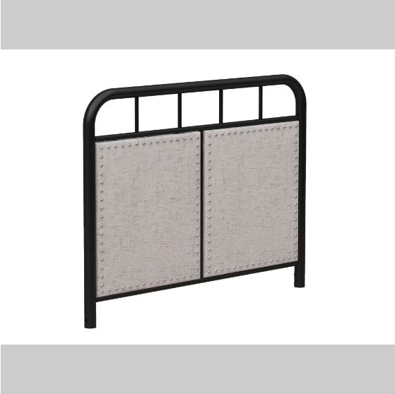 Double-size Linen Upholstered Platform Metal Bed Frame Furniture