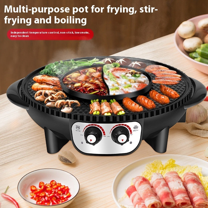 Hot Pot Barbecue All-in-one Pot Household Multi-functional Barbecue Plate Appliances Home Essentials