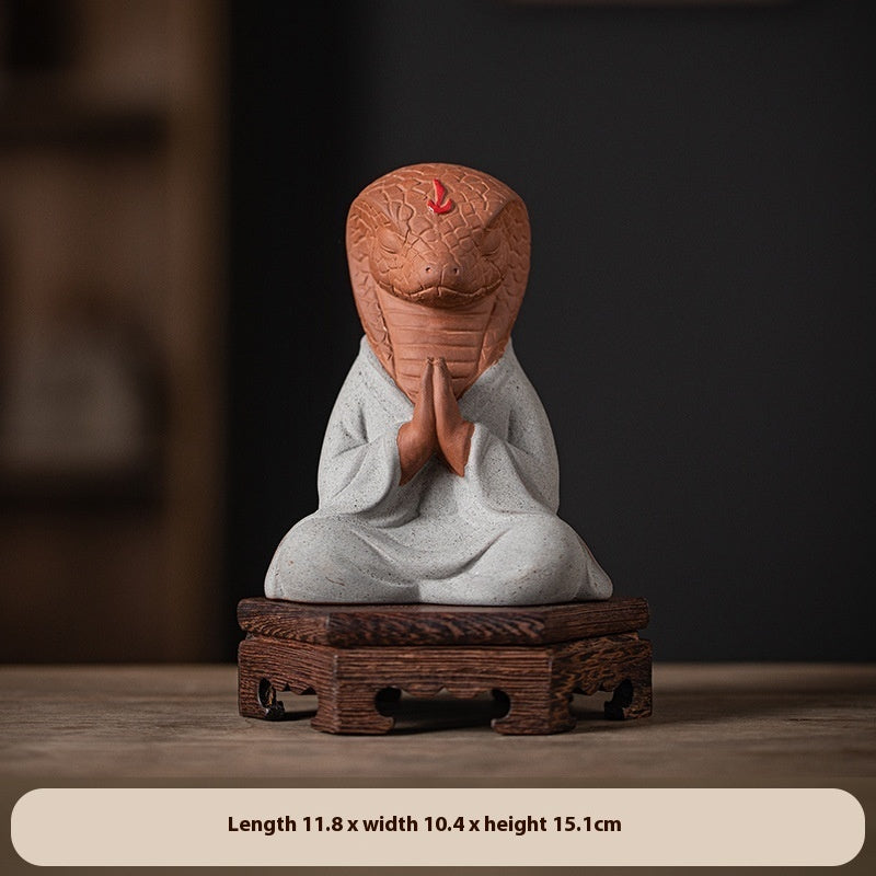 Zen Ceramic Snake Ornaments Home Crafts
