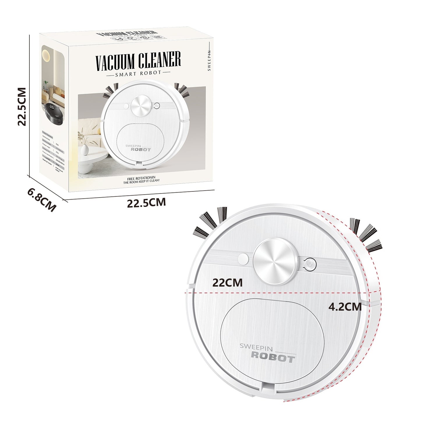 Three-in-one USB Charging Automatic Home Intelligence Cleaner Appliances Home Essentials