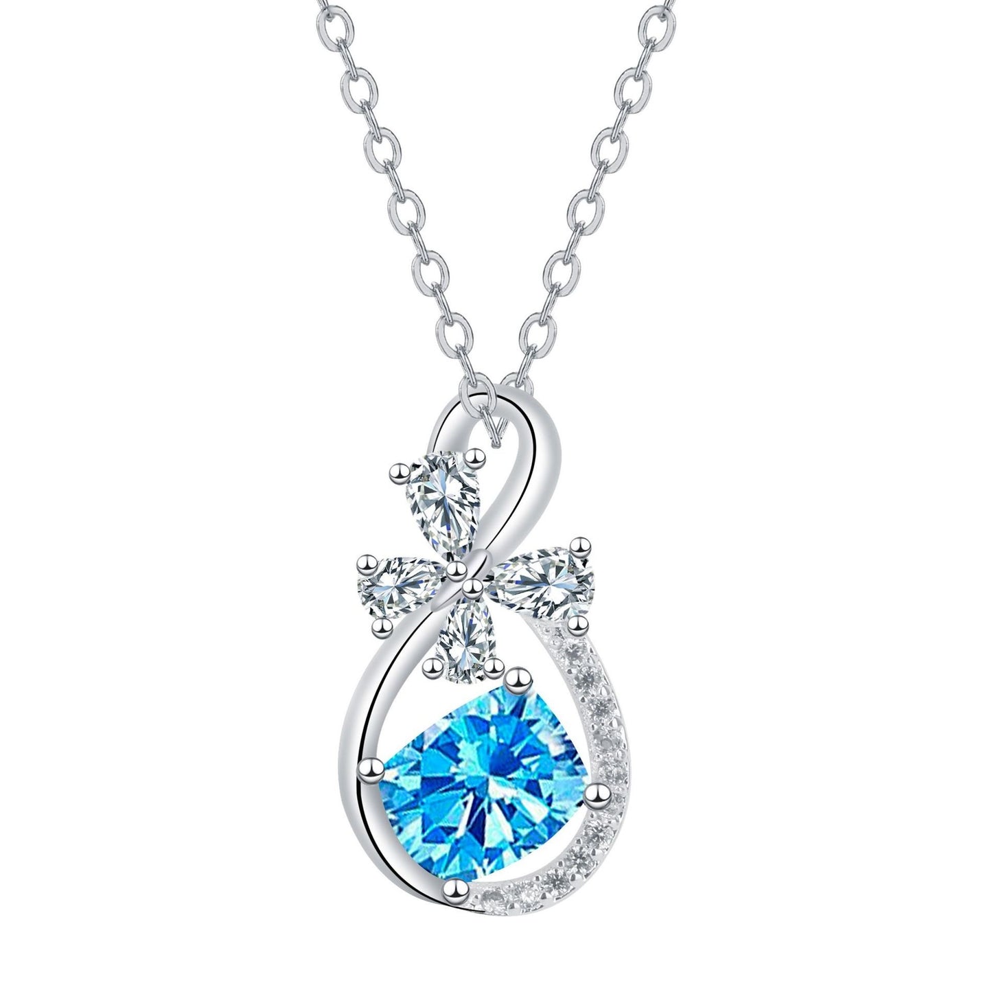 European And American Style Infinite Love Inlaid Necklace Women's High-grade Romantic Jewelry/Accessories