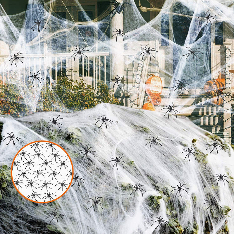 Halloween Decoration Cotton Spider Web Atmosphere Layout Props Home Ornaments