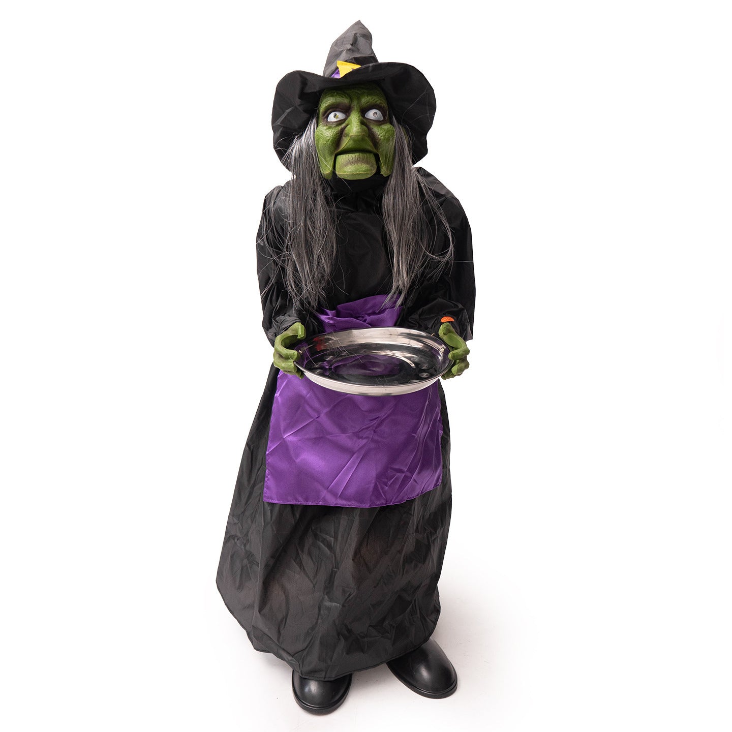 Halloween End Plate Witch Electric Voice-activated Induction Decoration Home Ornaments