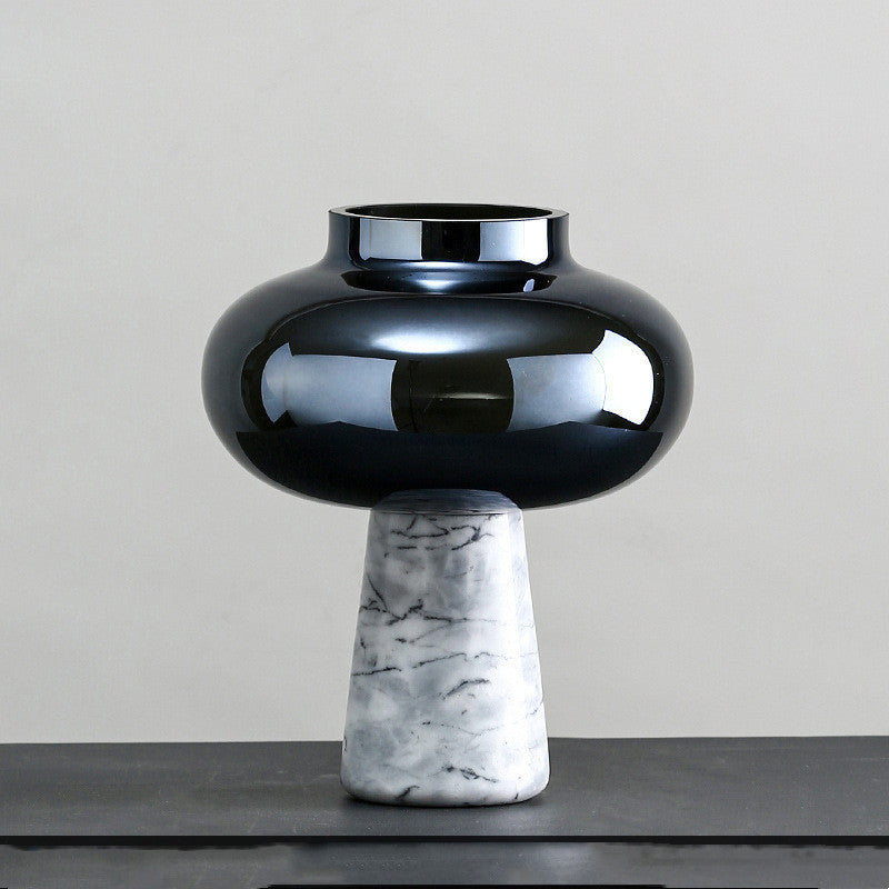 Home Fashion Marble Glass Vase Ornaments
