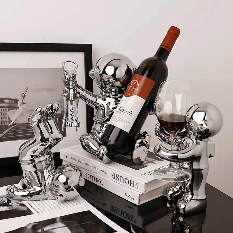 Astronaut Wine Rack Wine Cabinet TV Cabinet Decorations