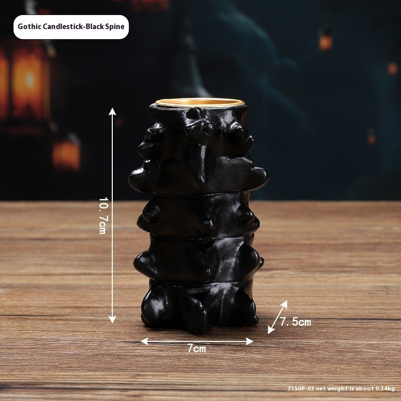 Halloween Heart Candlestick Decoration Horror Decoration Props Home Ornaments