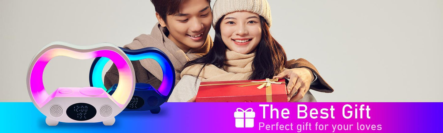 6 In 1 Wireless Charging Night Light Wireless Speaker 15W Wireless Charging Atmosphere Gift home-ornaments