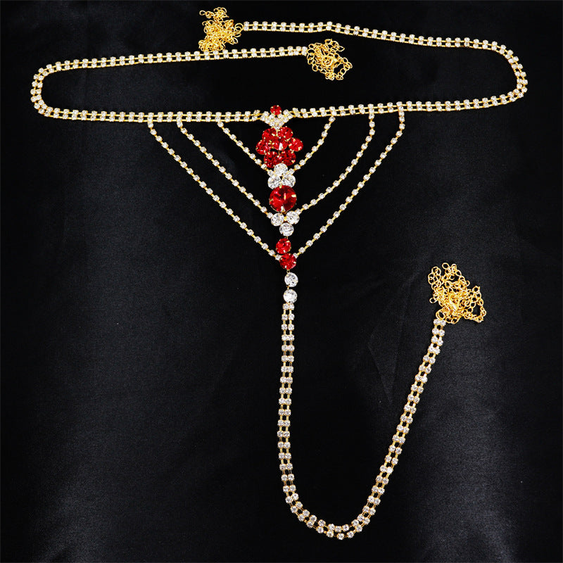 Bijoux de corps en strass pour femme