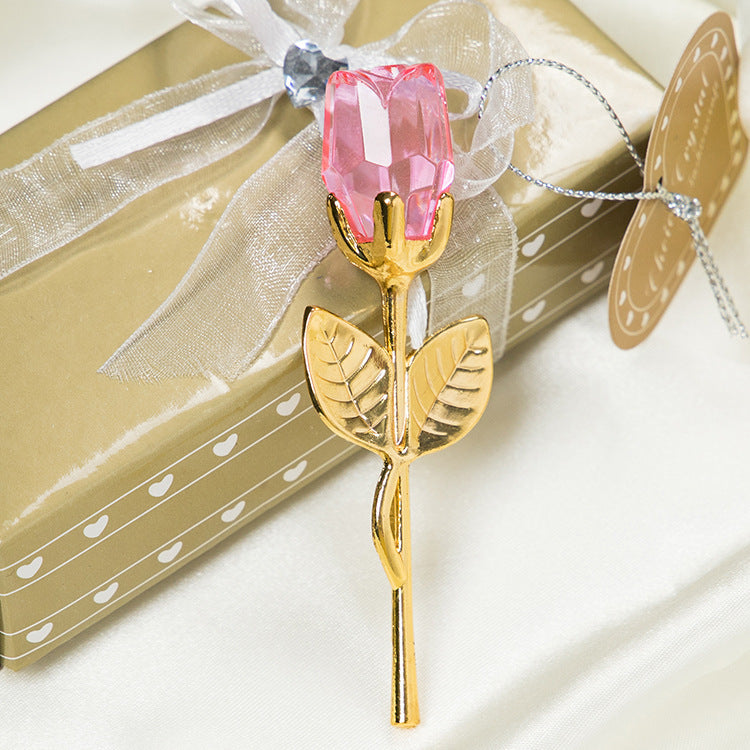 Metal Crystal Rose Decorations – Perfect Gift for Any Occasion: Valentine's Day, Anniversary, Birthday, Wedding & More Home Ornaments