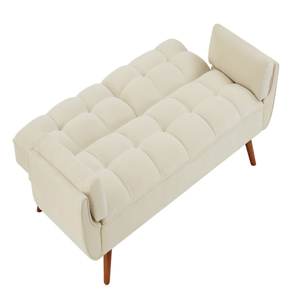 Newly Designed Linen Sofa Furniture With Adjustable Backrest And Easy Assembly Lounge Chair - Beige Color Furniture