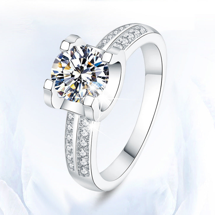 Moissanite Temperament Open Ring For Women Jewelry & Accessories