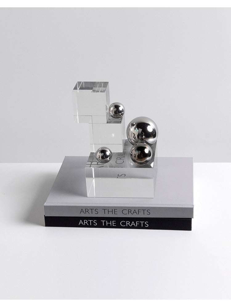 Nordic Crystal Ornaments With Balls For Home Geometric Ornaments
