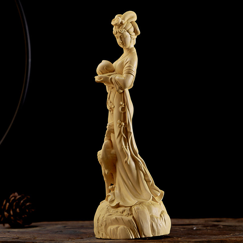 Boxwood Beauty Wood Carving Ornaments Home