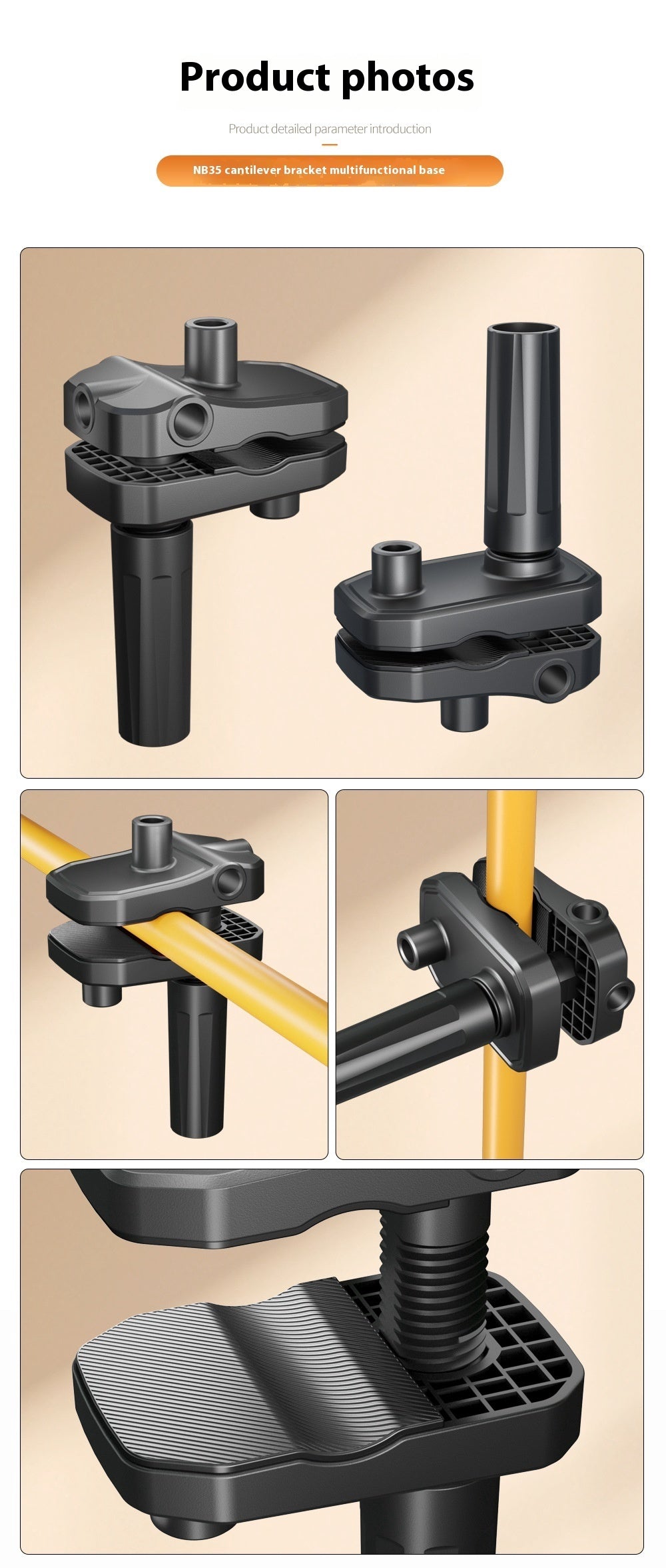 Metal Cantilever Bracket Bedside Table