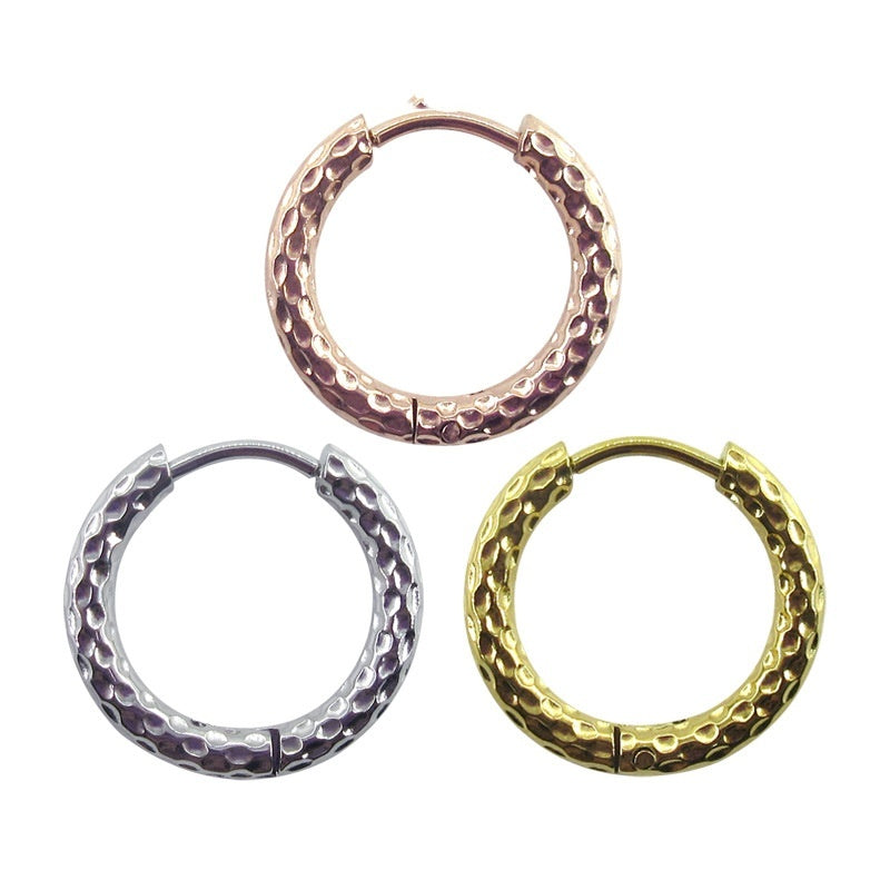 Stainless Steel Earrings High-grade Round Ear Clip Jewelry/Accessories