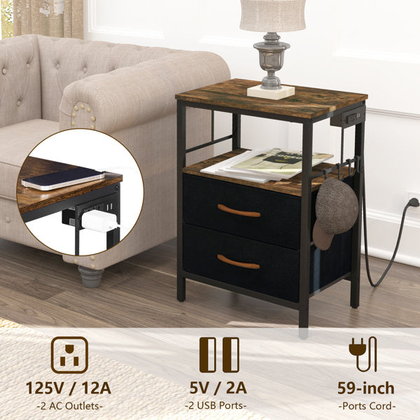 Bedside Table With Charging